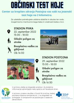 občinski test hoje